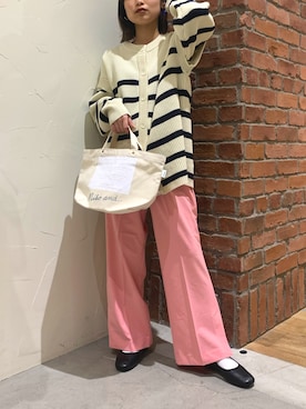 「ニコアンド」｜「アイテム（バレエシューズ）」を使った、neneさん（レディース・150cm）の冬コーディネート