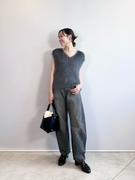 「green label relaxing（グリーンレーベルリラクシング）のアイテム（ローファー）」を使った、市川（ichikawa）さん（レディース・158cm）の秋コーディネート