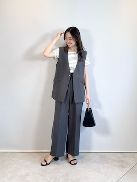 「アイテム（アクセサリー）」を使った、市川（ichikawa）さん（レディース・158cm）の夏コーディネート