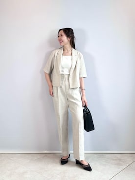 「アイテム（イヤリング）」を使った、市川（ichikawa）さん（レディース・158cm）の秋コーディネート