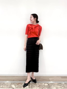 「green label relaxing（グリーンレーベルリラクシング）のアイテム（ショルダーバッグ）」を使った、市川（ichikawa）さん（レディース・158cm）の秋コーディネート