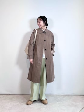 「green label relaxing（グリーンレーベルリラクシング）のアイテム（パンツ）」を使った、市川（ichikawa）さん（レディース・158cm）の春コーディネート