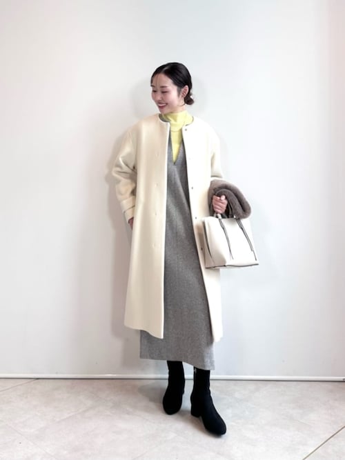 セール】［size SHORTあり］カルゼ キーネック ジャンパースカート