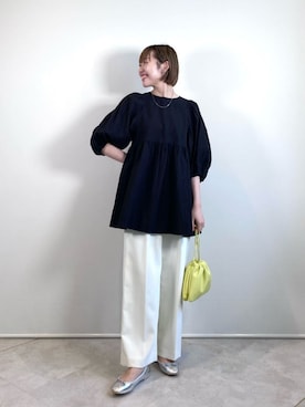 「ESLOW（エスロー）のアイテム」を使った、市川（ichikawa）さん（レディース・158cm）の春コーディネート