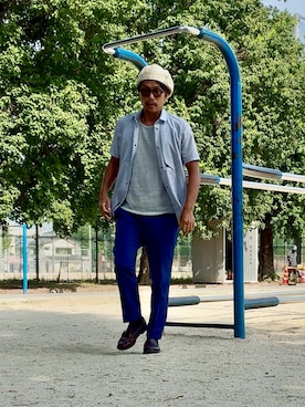 「アイテム（帽子）」を使った、デビさん（メンズ・169cm・40代）の秋コーディネート