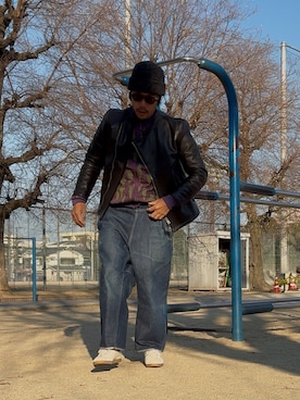 「Needles（ニードルス）のアイテム」を使った、デビさん（メンズ・169cm）の冬コーディネート