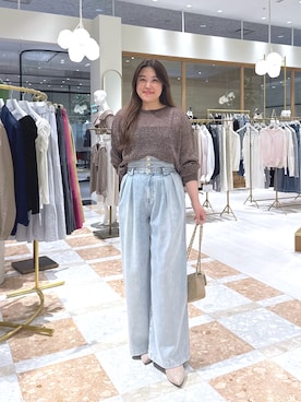 「ハイウエストデニム」｜takumaさん（レディース・160cm）の秋コーディネート