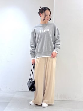 「白Tシャツ」｜by_oyamaさん（レディース・169cm）の冬コーディネート