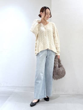 「BARNYARDSTORM（バンヤードストーム）のアイテム（デニムパンツ）」を使った、by_oyamaさん（レディース・169cm）の秋コーディネート