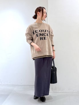 「VELETTO（ベレット）のBARNYARDSTORM / 【VELETTO / ヴェレット】/ バックルバッグ（ハンドバッグ）」を使った、by_oyamaさん（レディース・169cm）の秋コーディネート