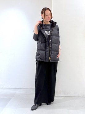 「アイテム（ダウンベスト）」を使った、by_oyamaさん（レディース・169cm）の秋コーディネート