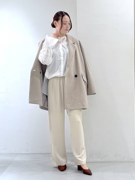 「アイテム（ピーコート）」を使った、by_oyamaさん（レディース・169cm）の秋コーディネート