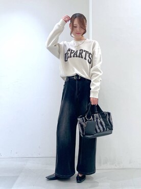 「ベルト」｜「アイテム（スウェット）」を使った、by_oyamaさん（レディース・169cm）の秋コーディネート