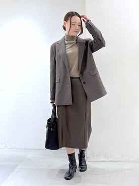 「VELETTO（ベレット）のBARNYARDSTORM / 【VELETTO / ヴェレット】/ バックルバッグ（ハンドバッグ）」を使った、by_oyamaさん（レディース・169cm）の秋コーディネート