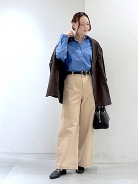 「BARNYARDSTORM（バンヤードストーム）のBARNYARDSTORM / ウォームストレッチチノパンツ / マシンウォッシャブル（チノパンツ）」を使った、by_oyamaさん（レディース・169cm）の秋コーディネート