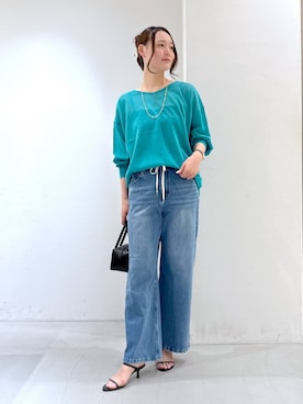 「デニム_バンヤードストーム」｜by_oyamaさん（レディース・169cm）の夏コーディネート