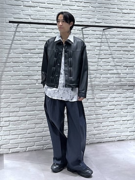 「HARE（ハレ）のアイテム（スラックス）」を使った、madosato0117さん（メンズ・170cm）の秋コーディネート