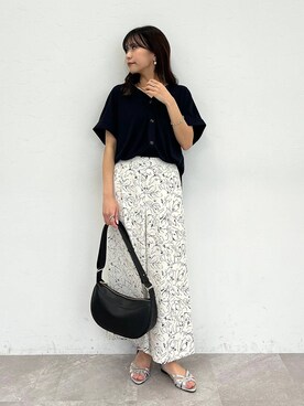「Elura（エルーラ）のアイテム（その他トップス）」を使った、もっちさん（レディース・155cm）の春コーディネート