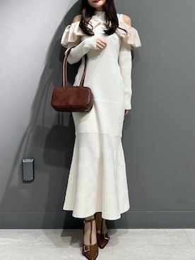 「アイテム（パンプス、イエロー系）」を使った、nanamiさん（レディース・158cm）の秋コーディネート