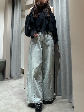 「dazzlin（ダズリン）のアイテム（パンツ）」を使った、nanamiさん（レディース・158cm）の春コーディネート