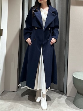 「アイテム（トレンチコート）」を使った、nanamiさん（レディース・158cm）の秋コーディネート