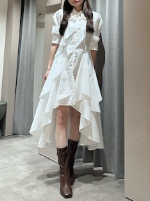 リボンディティールイレヘムシャツワンピース｜ダズリン（dazzlin