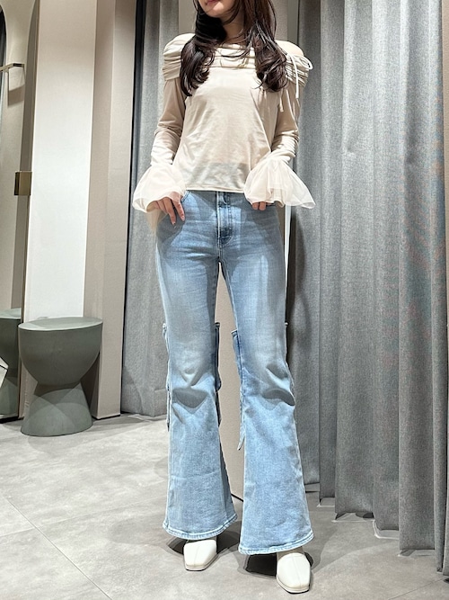 セール】シアーベロアオフショルトップスⅡ（Tシャツ/カットソー