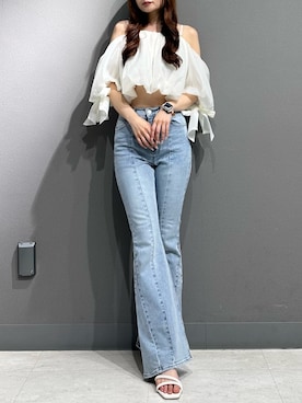「dazzlin（ダズリン）のアイテム」を使った、nanamiさん（レディース・158cm）の春コーディネート