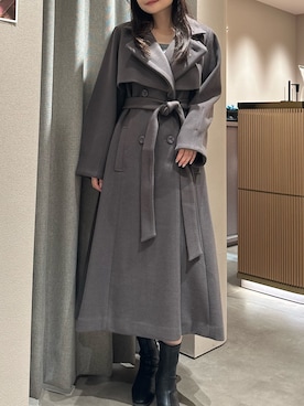 「アイテム（トレンチコート）」を使った、nanamiさん（レディース・158cm）の秋コーディネート