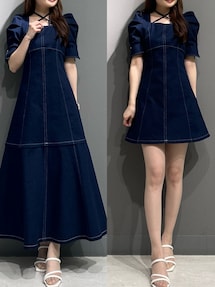 再生産分】2WAYスイッチングステッチワンピース｜ダズリン（dazzlin