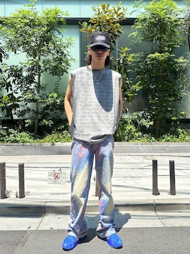 「DANKE SCHON（ダンケシェーン）のアイテム（トップス）」を使った、Seraさん（メンズ・176cm）の夏コーディネート