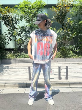 「DANKE SCHON（ダンケシェーン）のアイテム」を使った、Seraさん（メンズ・176cm）の夏コーディネート