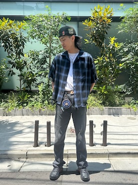 「DANKE SCHON（ダンケシェーン）のアイテム（トップス）」を使った、Seraさん（メンズ・176cm）の夏コーディネート