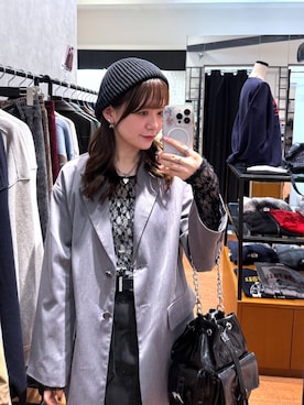 「PAGEBOY（ページボーイ）の【セットアップ対応】チェックMIXジャケット 《2サイズ展開》（テーラードジャケット）」を使った、Namiさん（レディース・158cm）の秋コーディネート