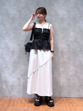 「PAGEBOY」｜「アイテム（ワンピース/ドレス）」を使った、Namiさん（レディース・158cm）の夏コーディネート