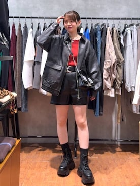 「アイテム（ブルゾン）」を使った、Namiさん（レディース・158cm・20代）の秋コーディネート