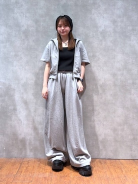 「アイテム（パーカー）」を使った、Namiさん（レディース・158cm・20代）の夏コーディネート