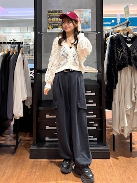 「PAGEBOY（ページボーイ）のアイテム（キャップ）」を使った、Namiさん（レディース・158cm）の春コーディネート