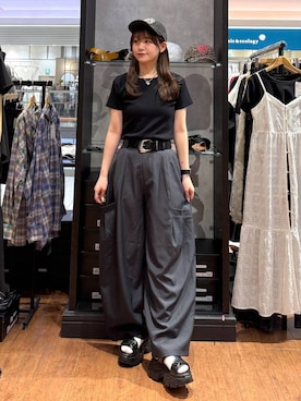 「PAGEBOY（ページボーイ）のアイテム（キャップ）」を使った、Namiさん（レディース・158cm）の春コーディネート