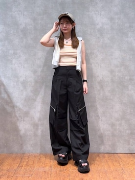 「アイテム（パーカー）」を使った、Namiさん（レディース・158cm・20代）の夏コーディネート