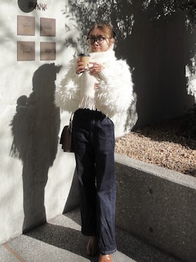 「アイテム（シュシュ）」を使った、m a p oさん（レディース・149cm）の秋コーディネート