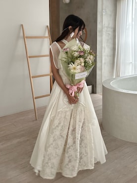 「アイテム（カチューシャ、ゴールド系）」を使った、m a p oさん（レディース・149cm）の夏コーディネート