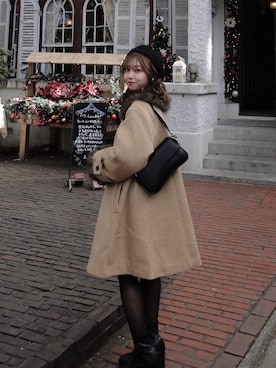 「アイテム（ハンチング/ベレー帽）」を使った、m a p oさん（レディース・149cm）の秋コーディネート