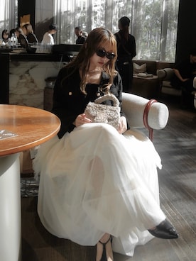 「アイテム（チューブトップ）」を使った、m a p oさん（レディース・149cm）の秋コーディネート