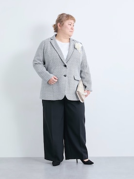 「アイテム（スーツセット）」を使った、KMさん（レディース・160cm）の冬コーディネート