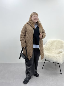 「アイテム（チュニック）」を使った、KMさん（レディース・160cm）の秋コーディネート