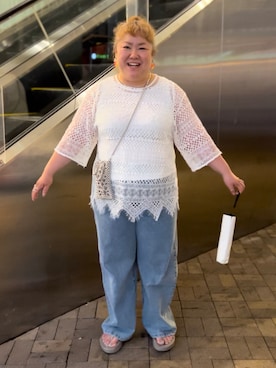 「nissen（ニッセン）のアイテム」を使った、KMさん（レディース・160cm）の夏コーディネート
