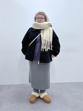「スタッフ」｜KMさん（レディース・160cm）の冬コーディネート