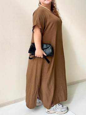「nissen（ニッセン）のアイテム」を使った、KMさん（レディース・160cm）の秋コーディネート