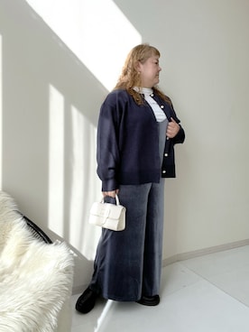 「アイテム（オールインワン・サロペット）」を使った、KMさん（レディース・160cm）の秋コーディネート